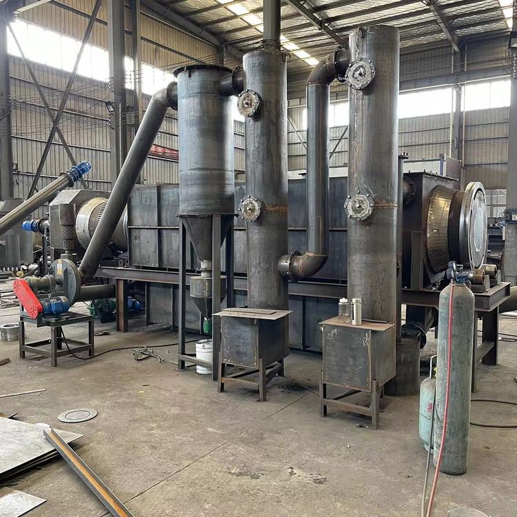 连续式炭化炉对花生壳的炭化作用